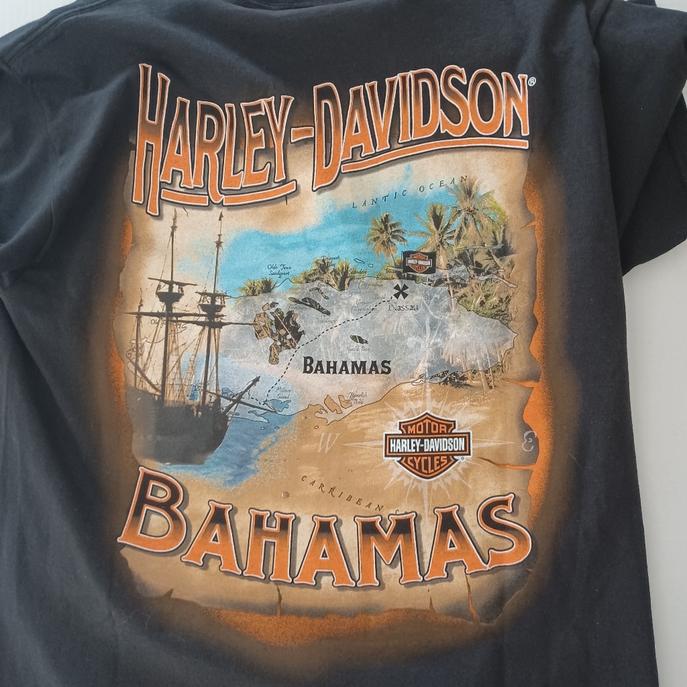 Harley Davidson Bahamas Men's Graphic T-Shirt Size M - Double Sided -NICE! - Picture 6 of 6